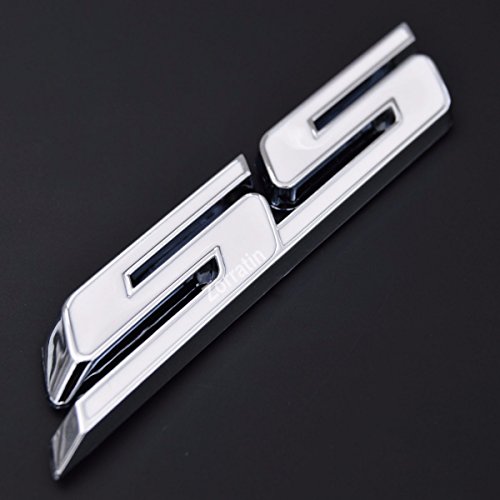 Set of 2 Slant Ss Grill Side Fender Trunk Emblem Badge Decal with ...