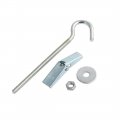 Uxcell 10pcs M4x90mm Carbong Steel Toggle Anchor Eye Screw Hook Washer Nut Assortment