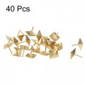 Uxcell Upholstery Nails Tacks 12mm Square Head Antique Furniture Pins Gold Tone 40 Pcs