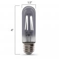 Feit Electric Vintage Exposed Filament Smoke Glass Led T10 With A Medium E26 Base Light Bulb 25w Equivalent 10 Year Life 150