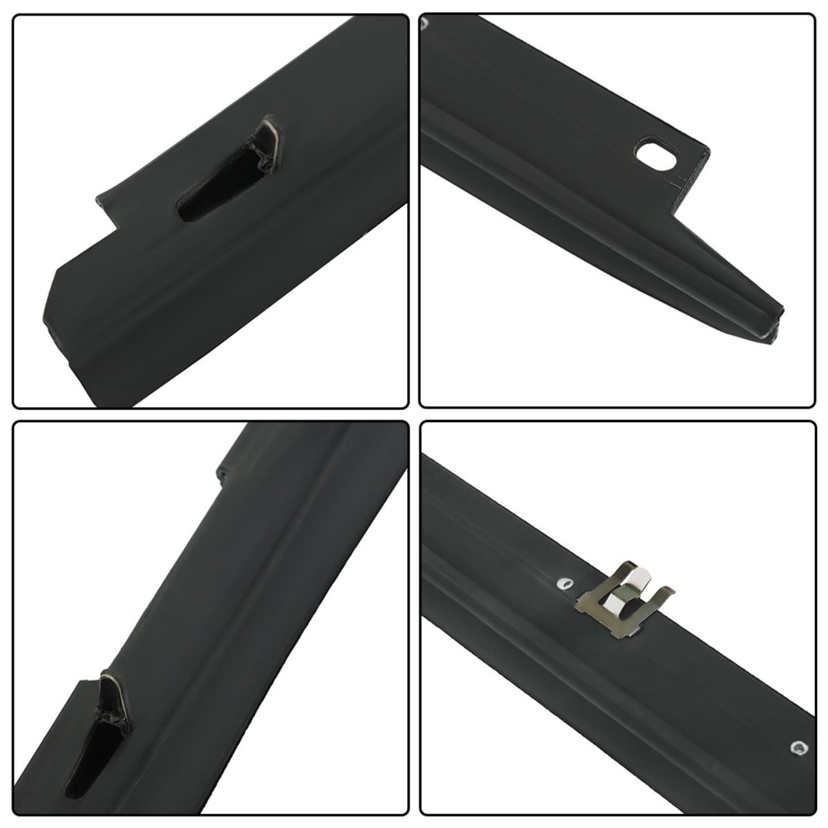 4pcs Window Sweep Weatherstrip Felt Seal Kit Replacement For Corvette 1990 1991 1992 1993 1994 1995 1996 Kg2075 Black Rubber