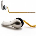 Qualihome Universal Toilet Handle Tank Flush Lever Replacement Satin Nickel Finish Side Mount 