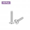 Uxcell M4x20mm Flat Round Head Phillips Screws 10pcs 304 Stainless Steel Drive Machine Full Thread Bright Finish Furniture