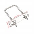 Uxcell Square U-bolts 1 77 45mm Inner Width 85mm Length M6 304 Stainless Steel U Bolt With Nuts Frame For Boat Trailer