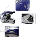 Tcmt Dot Youth Kids Motocross Offroad Street Helmet Blue Flame Motorcycle Dirt Bike Atv Goggles Gloves L