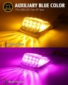Partsam Cab Light 5pc 17led Dual Color Square Marker Roof Running Top Waterproof Reflective Lights Compatible With Kenworth