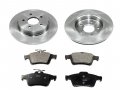 Rear Semi Metallic Brake Pads And Rotor Kit Compatible With 2012-2018 Ford Focus Disc Brakes 