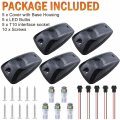 Winetis White Torpedo Cab Marker Lights Chrome Truck Roof Top Clearance Running Replacement For Trailer Compatible With
