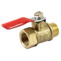 Ball Valve Shut-off 1 4pt Male To Female Thread Pipe Tubing Fittings 28mm Operation Handle Brass Pack Of 