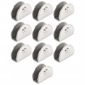 10pcs Adjustable Brushed Stainless Steel Guardrail Bathroom Door Glass Shelf Clamp Brackets Clips 