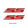 Yoaoo-oem 2pcs Oem Chrome Ss Emblems Metal Sticker 3d Logo For Camaro Chevrolet Gm Series Red