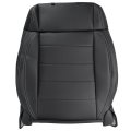 Front Driver Side Top Lean Back Black Artificial Leather Seat Cover With Installation Holes Replacement For 2007-2012 