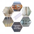 Uxcell Frameless Glass Shower Door Sweep Bottom Side Seal Strip With 1 4-inch Drip Rail X 27 56-inch Length