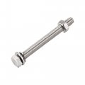 Uxcell M10 X 100mm Hex Head Screws Bolts Nuts Flat Lock Washers Kits 304 Stainless Steel Fully Thread Hexagon 6 Sets