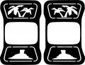 Jeeptails Tropical Palm Tree Tail Lamp Light Covers For Jeep Gladiator 
