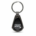 Ipick Image Made Black Dome Shinning Dark Gunmetal Metal Teardrop Key Chain With Logo For Chrysler 300s
