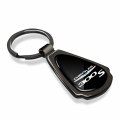 Ipick Image Made Black Dome Shinning Dark Gunmetal Metal Teardrop Key Chain With Logo For Chrysler 300s