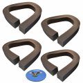 Hqrp 4-pack Foam Window Air Conditioner Weatherstrip Insulating Strip Seal 2 1 8-inch X 43-inch