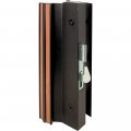 Slide-co 142053 Sliding Glass Door Handle Lock Hook Style Surface Mount Black Aluminum