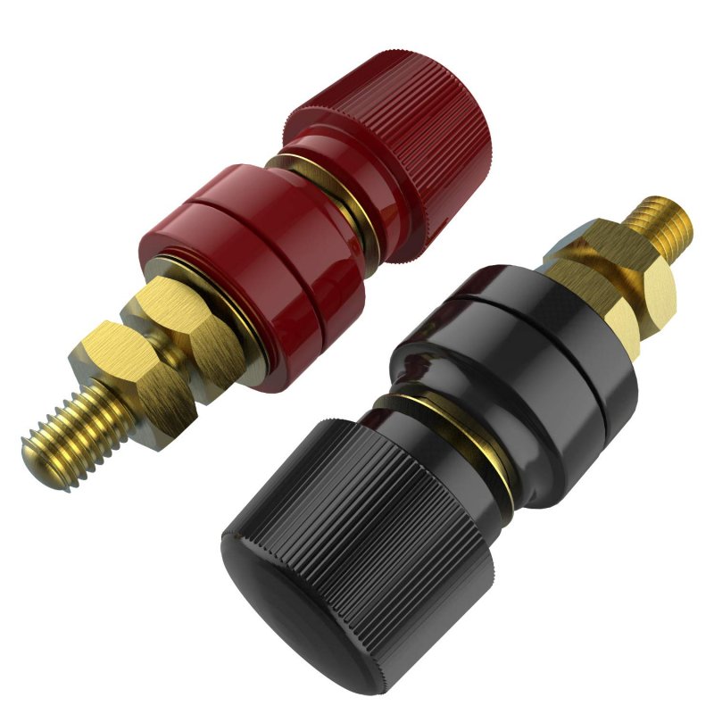 8mm 5 16 In Stud Remote Battery Power Junction Post Connector Terminal Kit Pure Copper High Current Block For Rvs Trucks And
