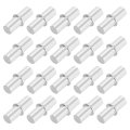 120 Pcs Shelf Bracket Peg 6x20mm Metal Nickel Plated Holder Support Pins For Furniture Wardrobe Cupboard Bookcase Bookshelf 