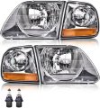 Headlights Assembly Left Right For Ford Expedition 1997-2002 Fit F150 1998-2003 F250 1988-1999 Fo2520170 Fo2521170 Clear Lens 