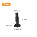 Uxcell 10 X 3 4 Sheet Metal Screws 50pcs Black Oxide 410 Stainless Steel Flat Head Phillips Drive Self Drilling