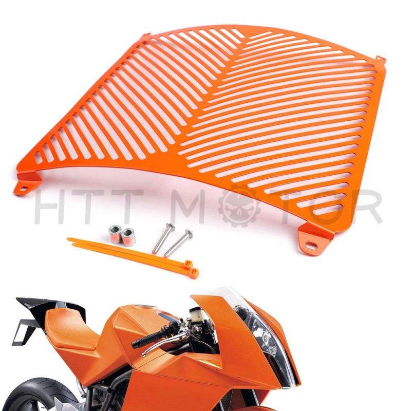 Radiator Grille Cover Guard Shield Protector For Ktm Rc8 2008-2016 And Rc8r 2011-2016 Orange Stainless Steel Front
