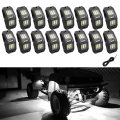 Sunpie 16 Pods Wide Angle Pure White Led Rock Lights 6000k For Off Road Truck Car Atv Utv Suv Motorcycle Under Body Glow Light 