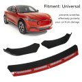 Front Bumper Lip Spoiler 3pcs Universal Fit Red Abs Plastic Body Kit Wing Car Exterior Modification