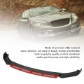 Front Bumper Lip Spoiler 3pcs Universal Fit Red Abs Plastic Body Kit Wing Car Exterior Modification