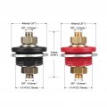 Battery Power Junction Post 2 Pcs 3 8in Thru Panel Terminal Connector 250a Positive Negative Stud For Cars Rvs Ships Yachts