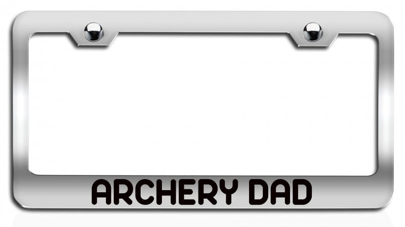 Archery Dad Chrome Metal License Plate Frame Tag Holder F83