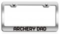 Archery Dad Chrome Metal License Plate Frame Tag Holder F83