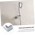 Jojofuny 3 Pcs Shower Fixed Base Hand Held Holder Adjustable Head Toilet Hose Metal Bathroom Sprayer Supporter Toiletries Abs