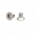 Uxcell M2 5x4mm Grade 10 9 Countersunk Flat Head Hex Socket Cap Screw Silver Tone 100pcs
