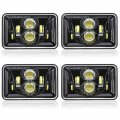 Auxbeam 4x6 Led Headlights 4pcs 60w Dot Approved Rectangular H4651 H4652 H4656 H4666 H6545 Headlight For Kenworth Freightliner 