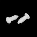X Autohaux 40pcs 6mm Hole Dia Plastic Bolt Rivets Fastener Fender Bumper Retainer Clips White For Car