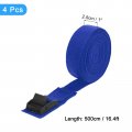 Tie Down Straps 4pcs Adjustable Buckle Lashing 16 4 X 1 Cinch Strap For Luggage Packing Cargo Trucks Dark Blue