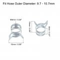 Uxcell 50pcs 9mm Spring Band Type Action Fuel Silicone Vacuum Hose Pipe Clamp Low Pressure Air Clip Zinc Plated