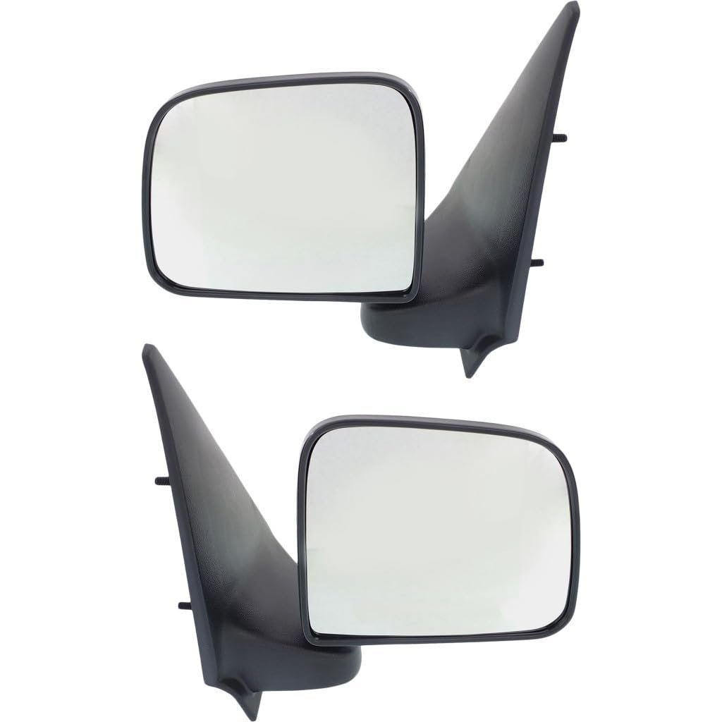 Door Mirrors For Mazda B2500 1998 Driver And Passenger Side Pair Textured Black Manual Adjust Folding Paddle Style Fo1320156