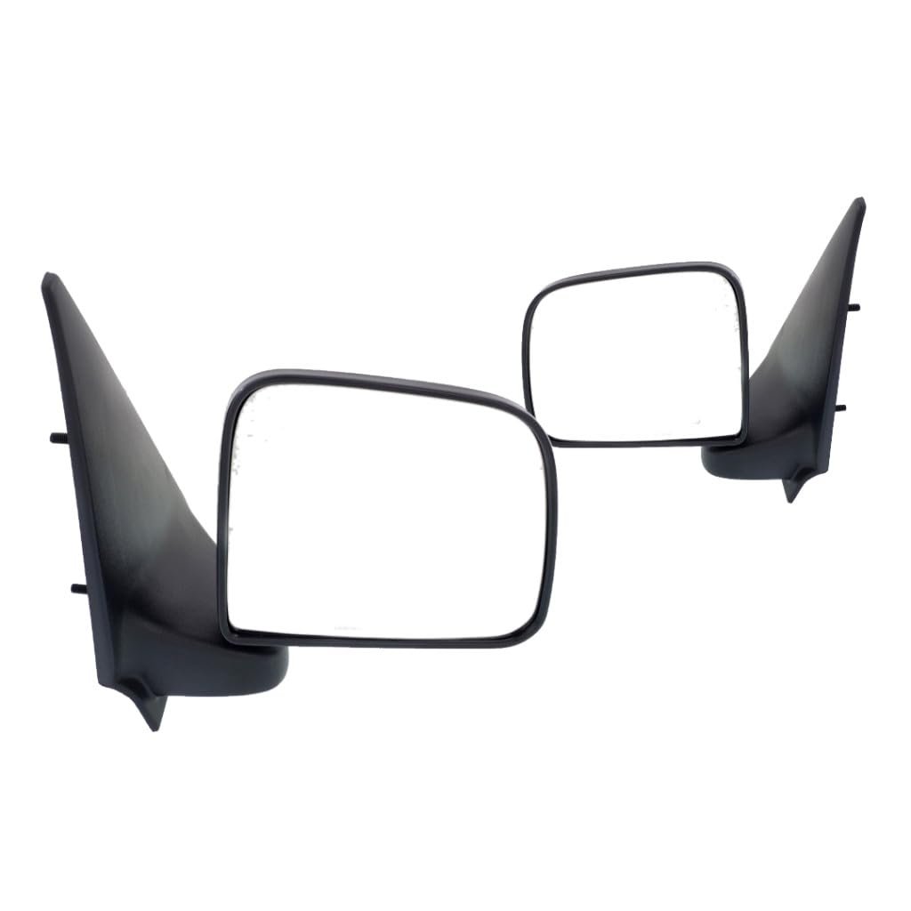 Door Mirrors For Mazda B2500 1998 Driver And Passenger Side Pair Textured Black Manual Adjust Folding Paddle Style Fo1320156