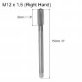 Uxcell Metric Thread Tap M12 X 1 5 H2 150mm Extra Long Straight Flute Screw Milling Machine Taps Threading Tapping Repair Tool