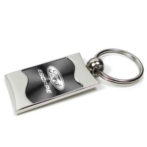 Ford Escape Gray Spun Brushed Metal Key Chain