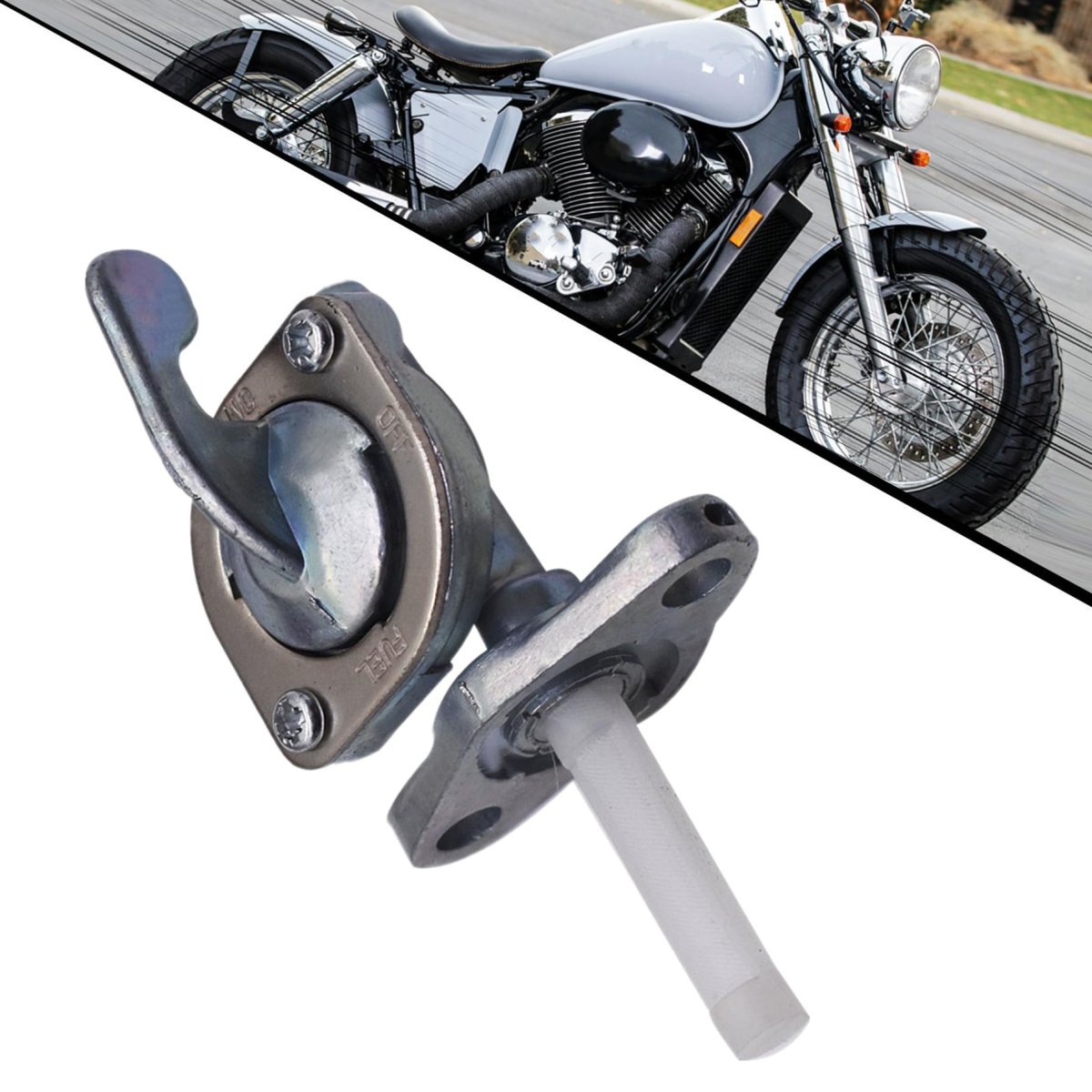 Motorcycle Fuel Petcock Valve Tank Switch For Suzuki Rm125 Rm250 Rm250z Rmz250 2001 2009 Replaces Part 44300 37f10 Silver