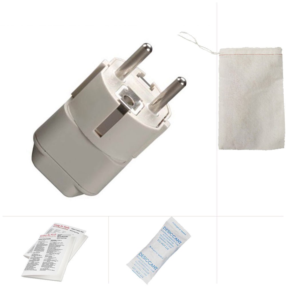 Going In Style Sweden Travel Grounded Adapter Plug Kit Gub