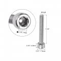 Uxcell 10-24x1-1 4 Hex Socket Head Cap Screw Bolts 304 Stainless Steel Polished 25pcs