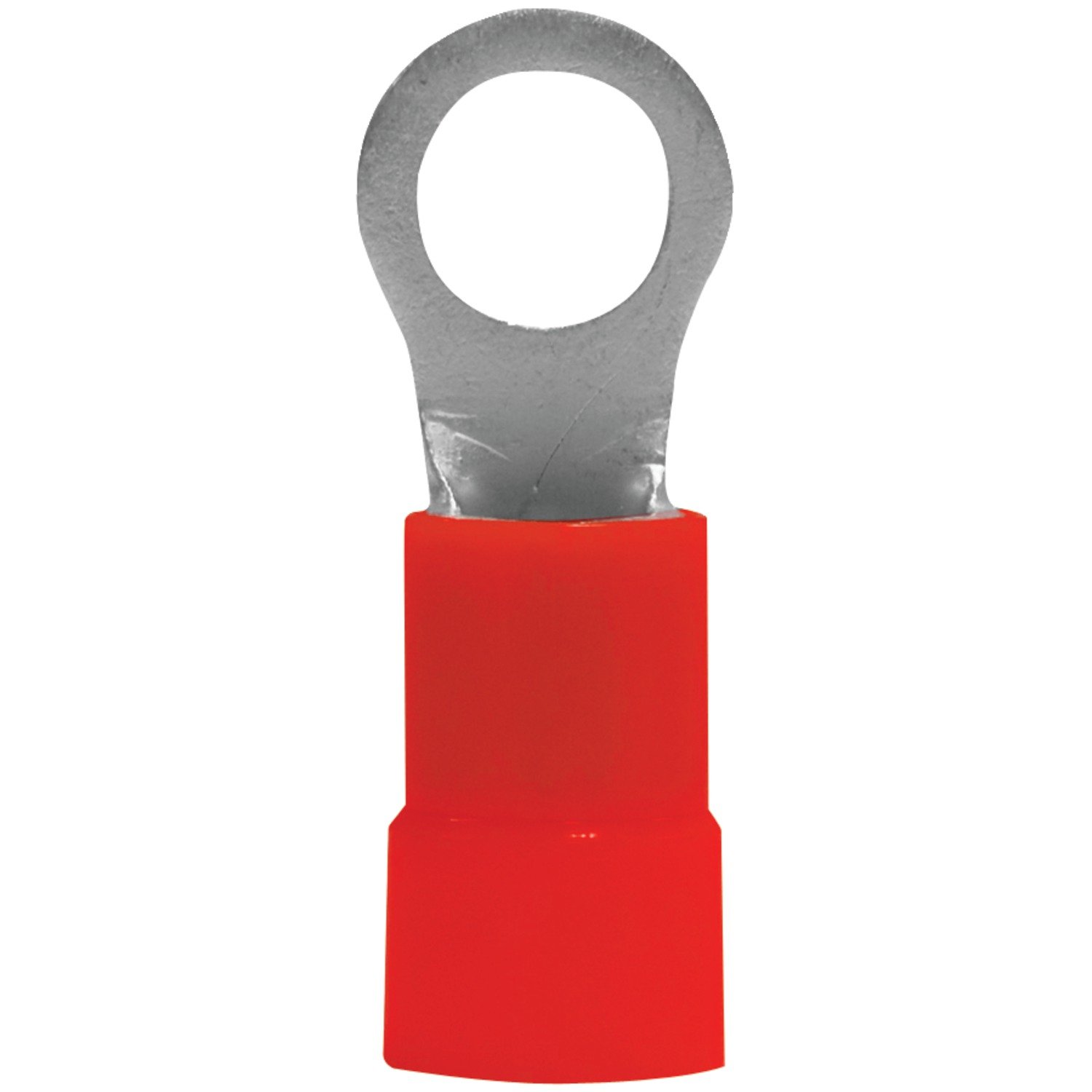 Install Bay Vinyl Terminal Ring Connector 8 Gauge 3 Inch Red 25 Pack Rvrt838