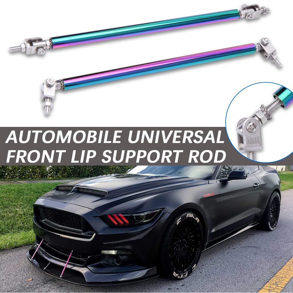 2pcs Adjustable Splitter Strut Rods 6 -11 Front Lip Rod Bumper Universal Tie Support Bars Multicolor 8