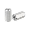 M4 X 0 7-pitch 15mm Length Coupling Nuts 10pcs 304 Stainless Steel Metric Hex Rod 